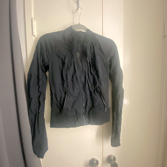 Lululemon full-zip hoodie black sz 4 - Picture 1 of 3